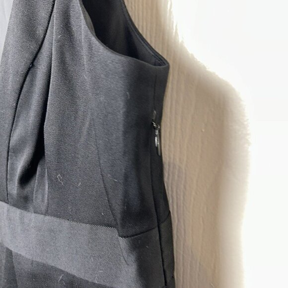 Theory Black Sleeveless V-Neck Virgin Wool A-line Casual Dress Size 6 - Picture 5 of 10